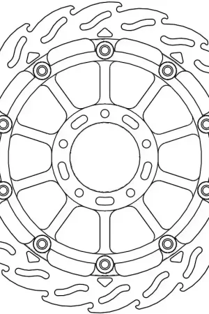 Modern MOTO MASTER - FLAME 5,5MM RACING SERIES - Brake Discs - FLOATING ALU OFFSET DISC 320