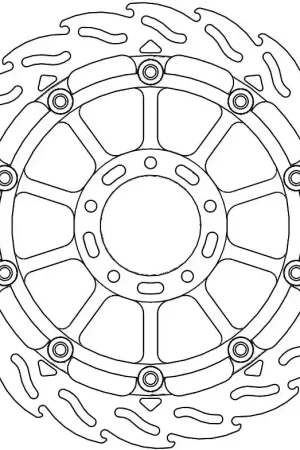 MOTO MASTER - FLAME 5,5MM RACING SERIES - Remschijven - FLOATING ALU OFFSET DISC 320 Laatste Kans