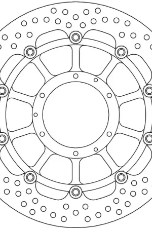 MOTO MASTER - 113114 - Brake Discs - HALO FLOAT ALU OFFS. DISC 320 Exclusieve Aanbieding