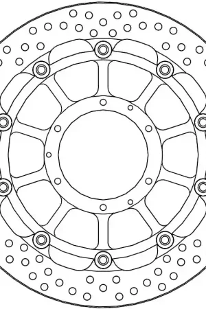 Gratis Retour MOTO MASTER - HALO 5,5MM RACING SERIES - Brake Discs - FLOATING ALU OFFSET DISC 320