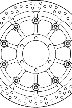 Hete Deal MOTO MASTER - HALO T-FLOATER ALU DISC 320 - Brake Discs - Race Use Only