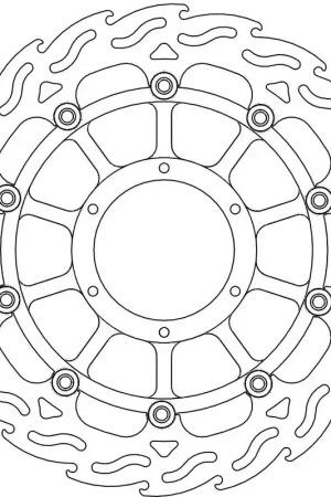 MOTO MASTER - 113018 - Brake Discs - Flame Float Alu Disc 330 Populair