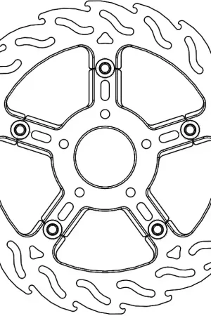 MOTO MASTER - 112317 - Brake Discs - FLAME FLOAT ALU DISC 300, RIGHT Gecertificeerd