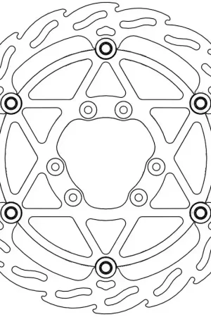 Modern MOTO MASTER - 112086 - Brake Discs - Flame Floating Alu Disc 270mm