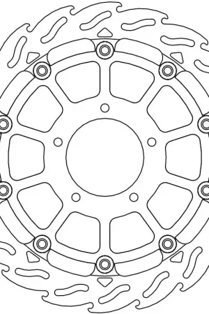 MOTO MASTER - FLAME 5,5MM RACING SERIES - Brake Discs - FLOATING ALU DISC 320 Topkwaliteit