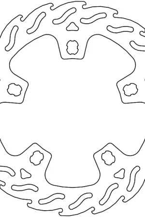 Superprijs MOTO MASTER - 110762 - Brake Discs - Flame Disc Ring 300, Left