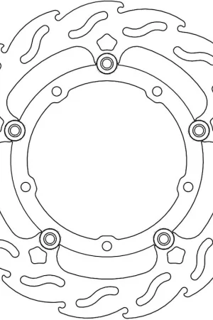 Handgemaakt MOTO MASTER - 112240 - Brake Discs - Flame Floating Alu Disc 282