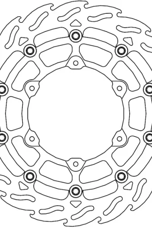 Topkwaliteit MOTO MASTER - 112274 - Brake Discs - FLAME FLOATING ALU DISC 320