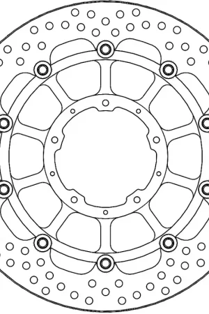 MOTO MASTER - HALO FLOATING ALU DISC 320 - Brake Discs - OFFSET DISC Nieuw