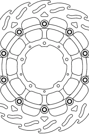 MOTO MASTER - 113221 - Brake Discs - Flame Floating Disc Express Levering
