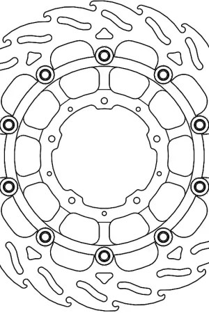 Handgemaakt MOTO MASTER - 113222 - Brake Discs - Flame Floating Disc - Geschikt voor Honda