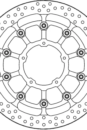 Limited Edition MOTO MASTER - HALO T-FLOATER ALU DISC 330 - Brake Discs - Voor racegebruik