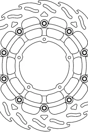 Beperkt Aanbod MOTO MASTER - 113234 - Brake Discs - Flame Floating Disc
