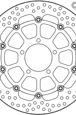 MOTO MASTER - 112260 - Brake Discs - HALO FLOATING ALU DISC 330 Alleen Vandaag