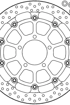 Populair MOTO MASTER - HALO 5,5MM RACING SERIES - Brake Discs - FLOATING ALU DISC 330