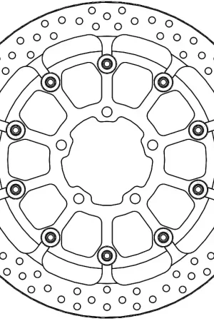 MOTO MASTER - HALO T-FLOATER ALU DISC 330 - Brake Discs - 6.0MM Modern