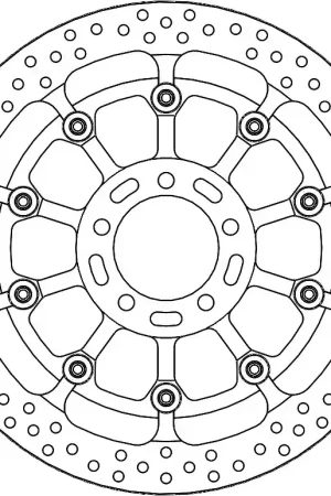 Populair MOTO MASTER - HALO T-FLOATER ALU DISC 329 - Brake Discs - 6.0MM OFFSET