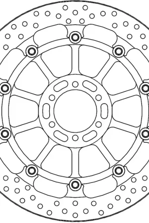 MOTO MASTER - HALO 5,5MM RACING SERIES - Brake Discs - FLOATING ALU OFFSET DISC 330 Gereduceerde Prijs