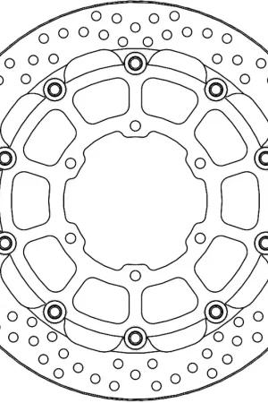 MOTO MASTER - HALO 5,5MM RACING SERIES - Brake Discs - FLOATING ALU DISC 320 Trendy