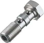 ALLEGRI - LONG STEEL OIL PASS SCREWS M10X100 - Brake Hoses - DOUBLE BANJO SCREW - HEAD LENGTH 30MM Garantie Inbegrepen