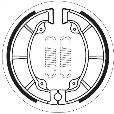 SBS - 2040 BRAKE SHOES - Brake Shoes - Universeel Superprijs