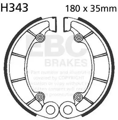 Nieuwe Collectie EBC - H343 - Brake Shoes - Geschikt voor diverse voertuigen