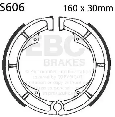 Groothandel EBC - S606 - Brake Shoes - Hoge kwaliteit remschoenen