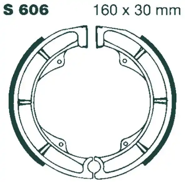 EBC - S606G - Brake Shoes - Kwaliteit en Betrouwbaarheid Rechtstreeks Van De Fabrikant