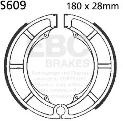 Geld-Terug-Garantie EBC - S609 - Brake Shoes - Betrouwbaar en Kwalitatief