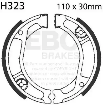 Modern EBC - H323 - Brake Shoes - Geschikt voor diverse Honda-modellen