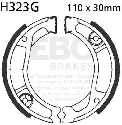 Handgemaakt EBC - H323G - Brake Shoes - Compatibel met Honda-modellen
