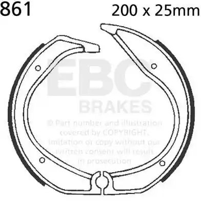 EBC - 861 - Brake Shoes - Compatibel met diverse BMW-modellen Shop Nu