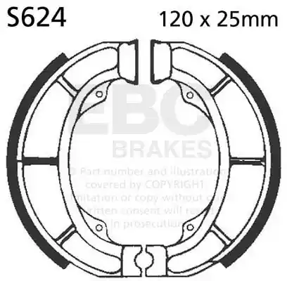 Weekendaanbieding EBC - S624 - Brake Shoes - Compatibel met Piaggio en Suzuki