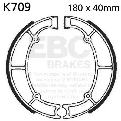 Limited Edition EBC - K709 - Brake Shoes - Betrouwbare remprestaties
