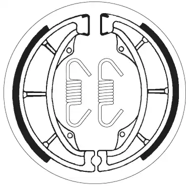 SBS - 2014 BRAKE SHOES - Brake Shoes - Geschikt voor diverse Suzuki modellen Modern