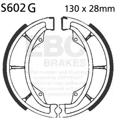 EBC - S602G - Brake Shoes - Compatibel met Kawasaki en Suzuki Ambachtelijk