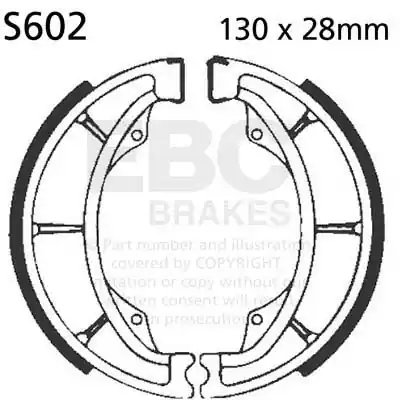 Laatste Versie EBC - S602 - Brake Shoes - Compatibel met diverse modellen
