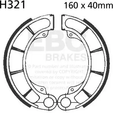 EBC - H321 - Brake Shoes - Compatibel met meerdere Honda-modellen Dagaanbieding