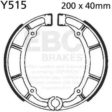 EBC - Y515 - Brake Shoes - Compatible with Yamaha Models Express Levering