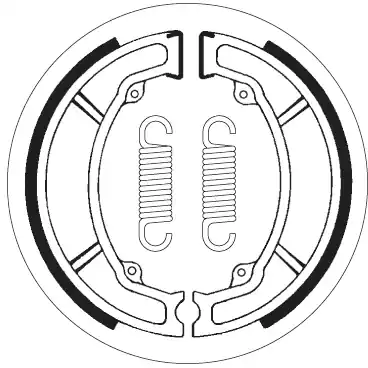 Express Levering SBS - 2104 - Brake Shoes - Geschikt voor Suzuki LT 80 en RM 250/500