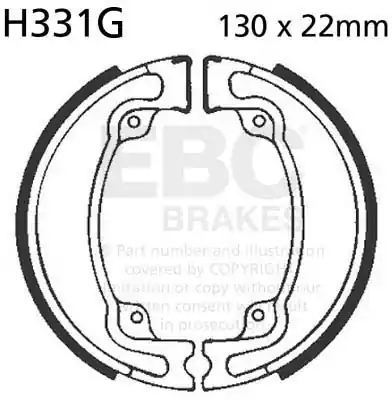 EBC - H331G - Brake Shoes - Compatibel met Honda modellen Korting