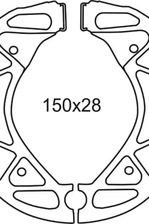 Aanbieding FERODO - FSB967 - Brake Shoes - Geschikt voor Yamaha Nxc 125 en Xc 115
