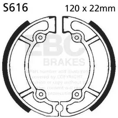 EBC - S616 - Brake Shoes - Geschikt voor Suzuki RM 125 Tijdelijk Beschikbaar