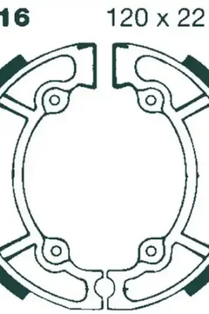 EBC - S616G - Brake Shoes - Compatibel met Suzuki RM 125 Populair