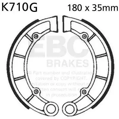Uitverkoop EBC - K710G - Brake Shoes - Geschikt voor Kawasaki