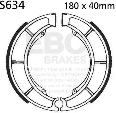 Beperkt Aanbod EBC - S634 - Brake Shoes - Compatibel met Suzuki-modellen
