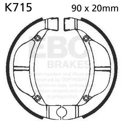 Snelle Levering EBC - K715 - Brake Shoes - Geschikt voor Kawasaki KX 60