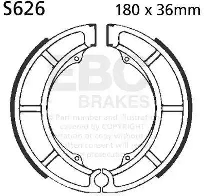 EBC - S626 - Brake Shoes - Compatibel met diverse Suzuki modellen Must-Have