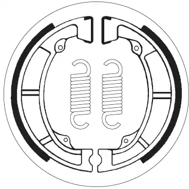 SBS - 2039 - Brake Shoes - Geschikt voor Kawasaki KLR 250 H Garantie Inbegrepen