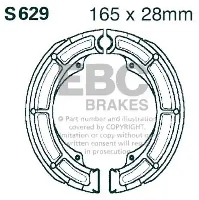 Beperkte Voorraad EBC - S629 - Brake Shoes - Compatibel met Suzuki Ltf 250 Quadrunner